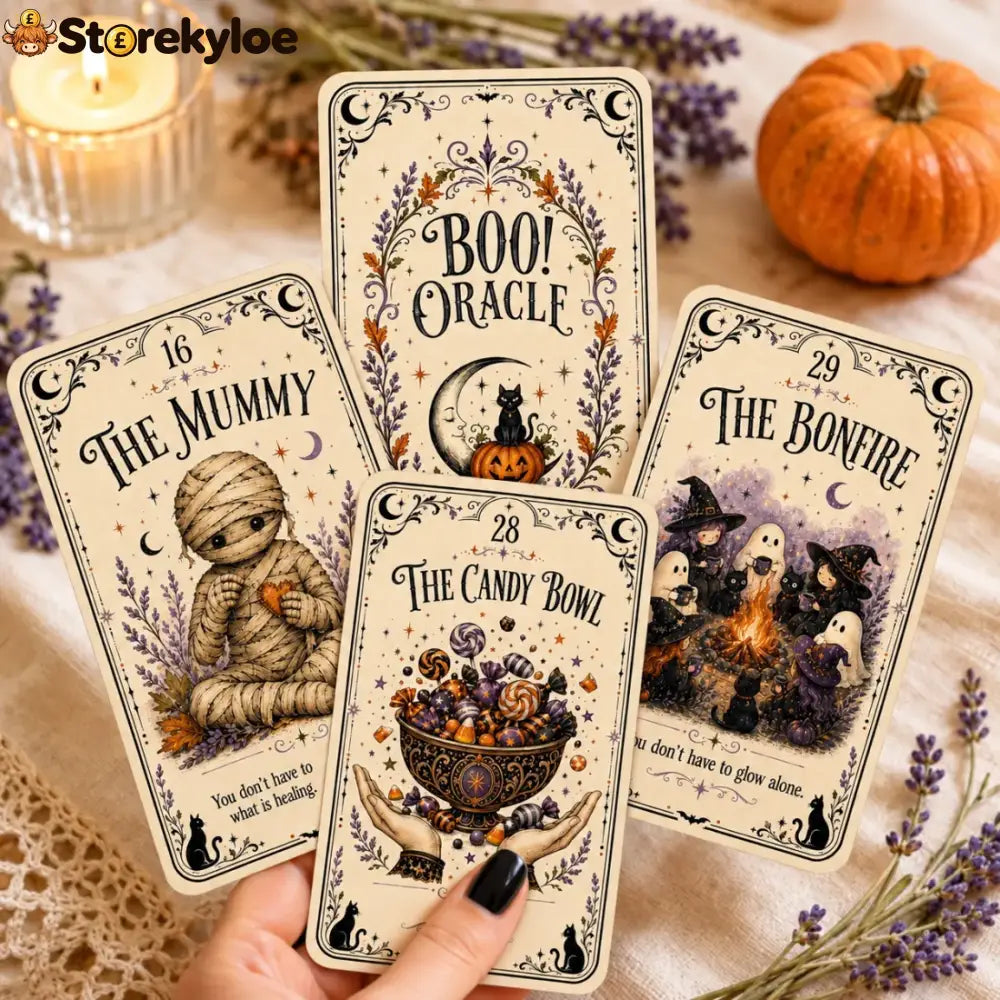 🎃 Sweet & Spooky Halloween Oracle Deck – 31 Illustrated Cards - Recommended 🎁Buy 3 Get 2 Free & Free Shipping (5 pcs)