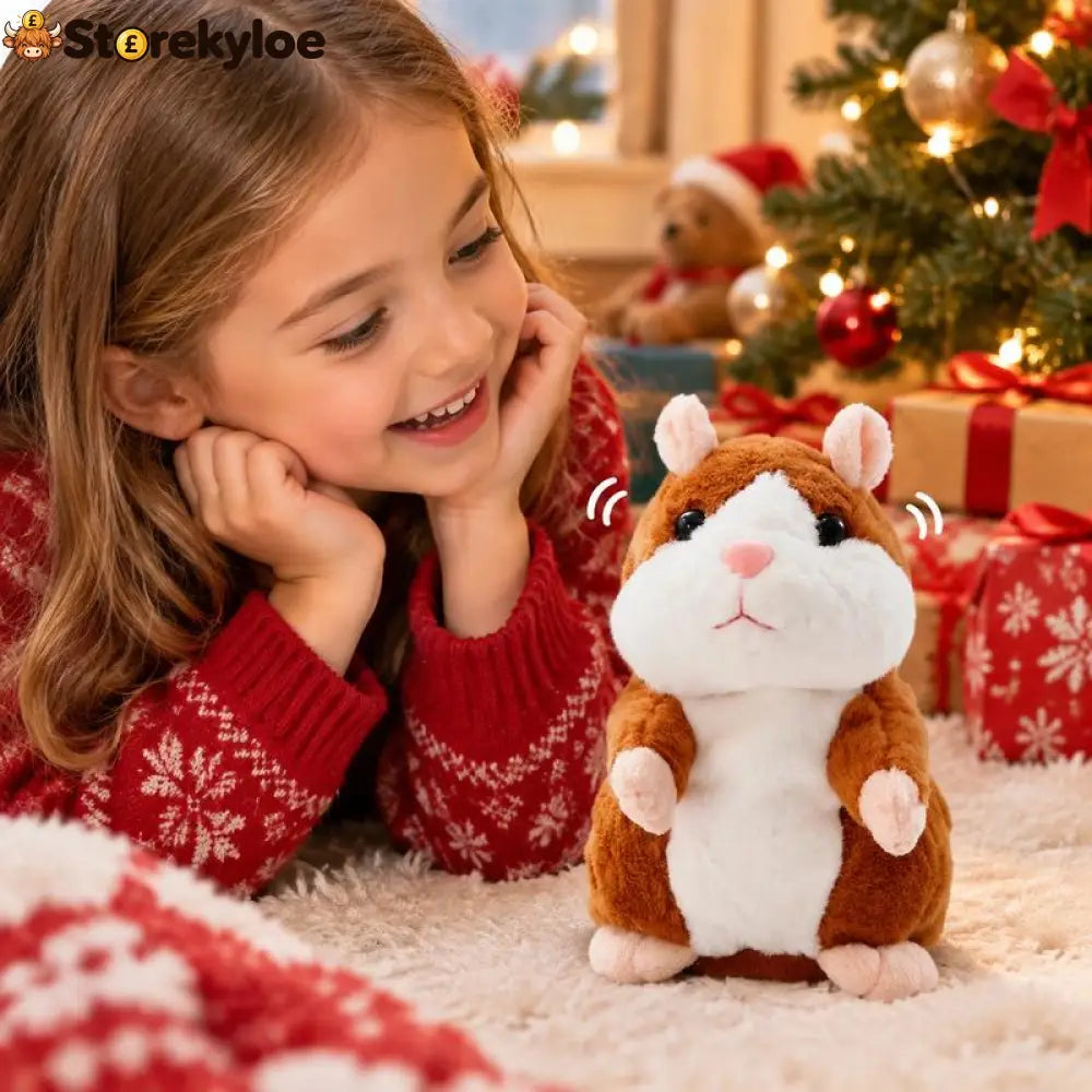 ✨Talking Hamster Plush – repeats whatever you say auto head-shaking hilarious fun for kids & adults.🎁 - Houseware &
