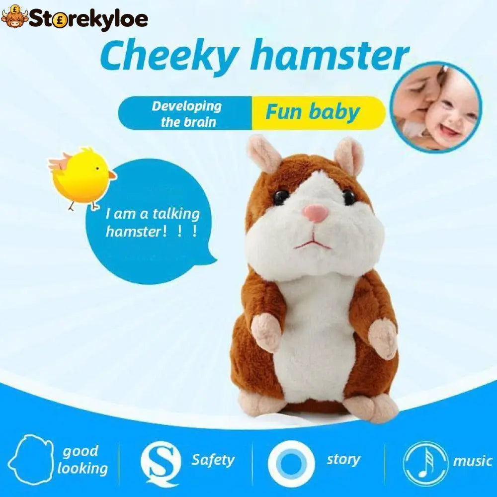 ✨Talking Hamster Plush – repeats whatever you say auto head-shaking hilarious fun for kids & adults.🎁 - Houseware &
