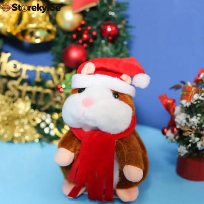 ✨Talking Hamster Plush – repeats whatever you say auto head-shaking hilarious fun for kids & adults.🎁 - Houseware &