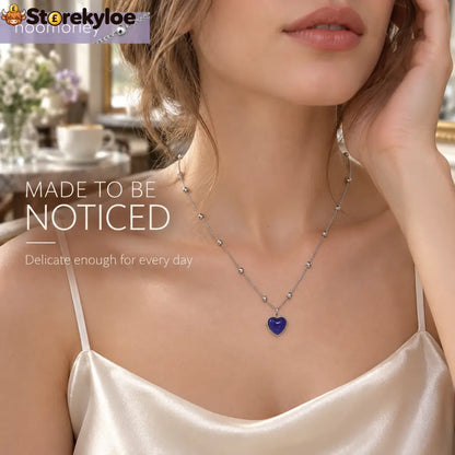 Temperature-Sensitive Color-Changing Heart Necklace for Women