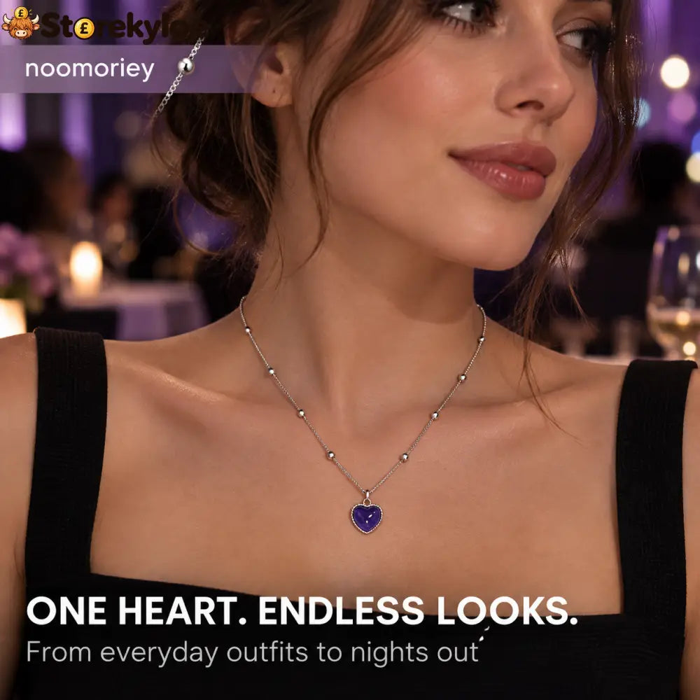 Temperature-Sensitive Color-Changing Heart Necklace for Women