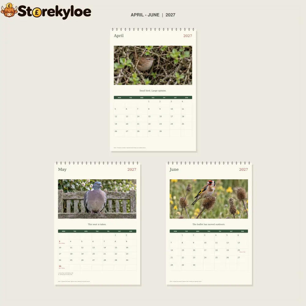 🔥The Birds Run This Garden - 2027 A4 Wall Calendar