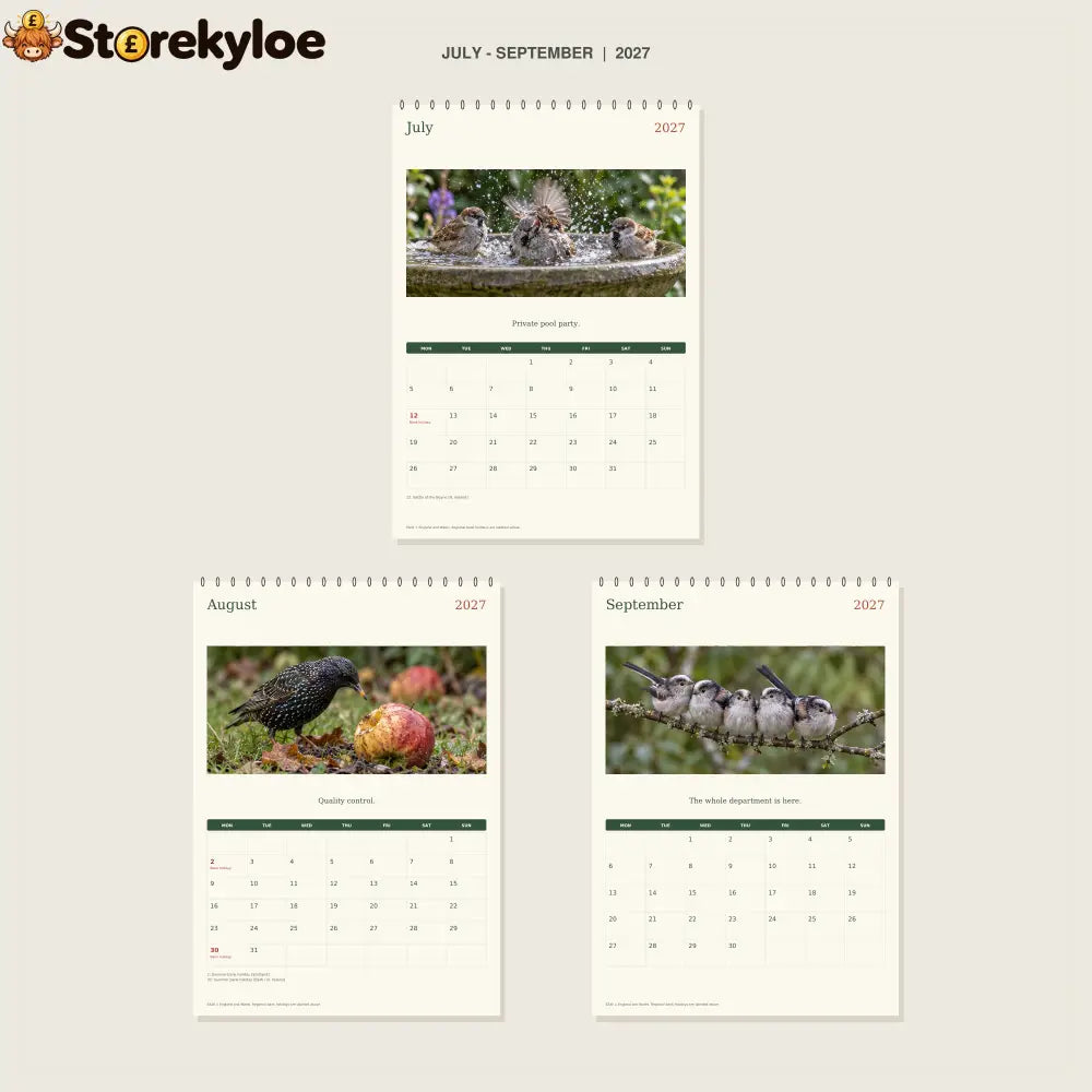 🔥The Birds Run This Garden - 2027 A4 Wall Calendar