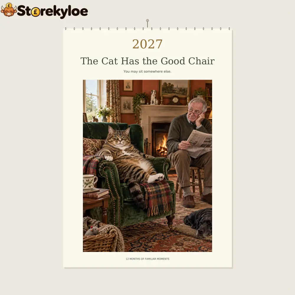 🔥The Cat Has the Good Chair - 2027 A4 Wall Calendar