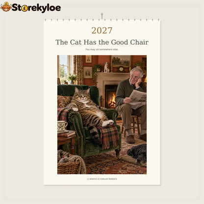 🔥The Cat Has the Good Chair - 2027 A4 Wall Calendar