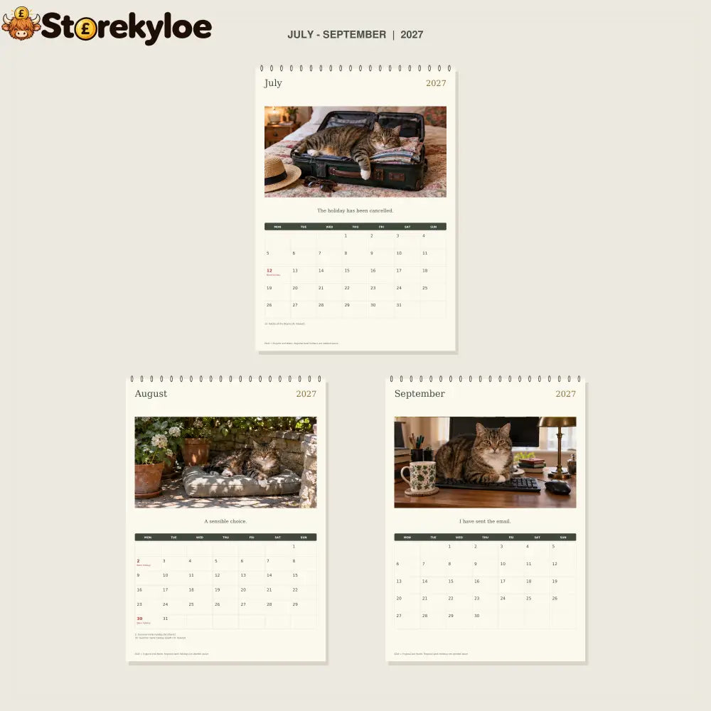🔥The Cat Has the Good Chair - 2027 A4 Wall Calendar