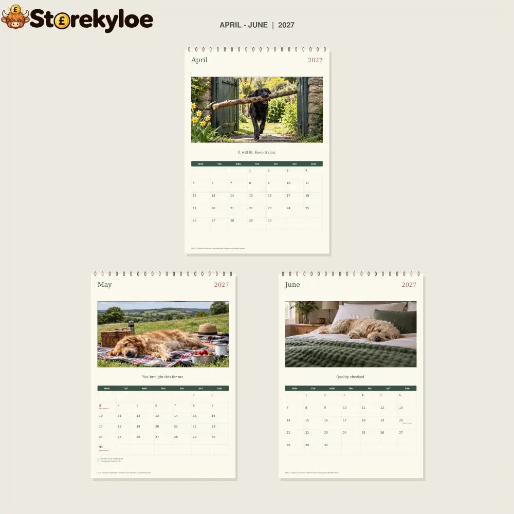 🔥The Dog Has Other Plans - 2027 A4 Wall Calendar