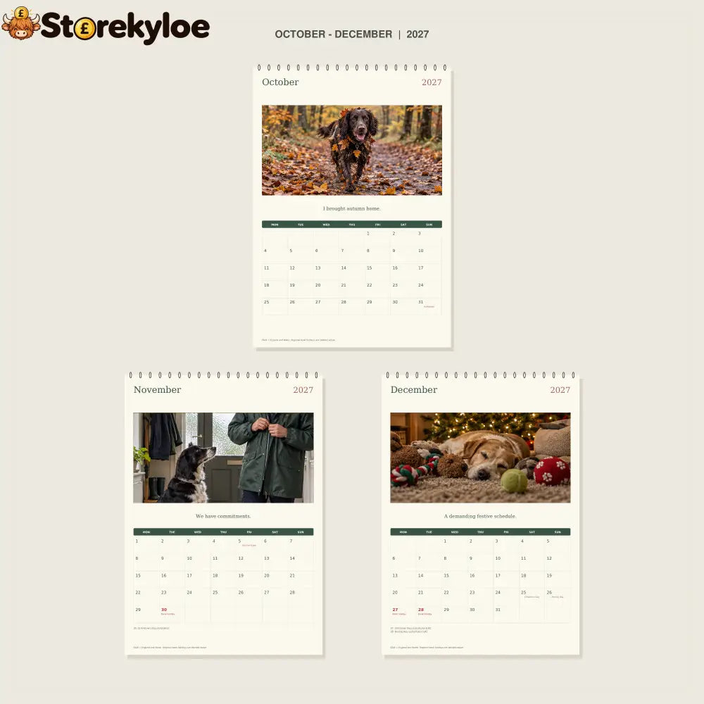 🔥The Dog Has Other Plans - 2027 A4 Wall Calendar