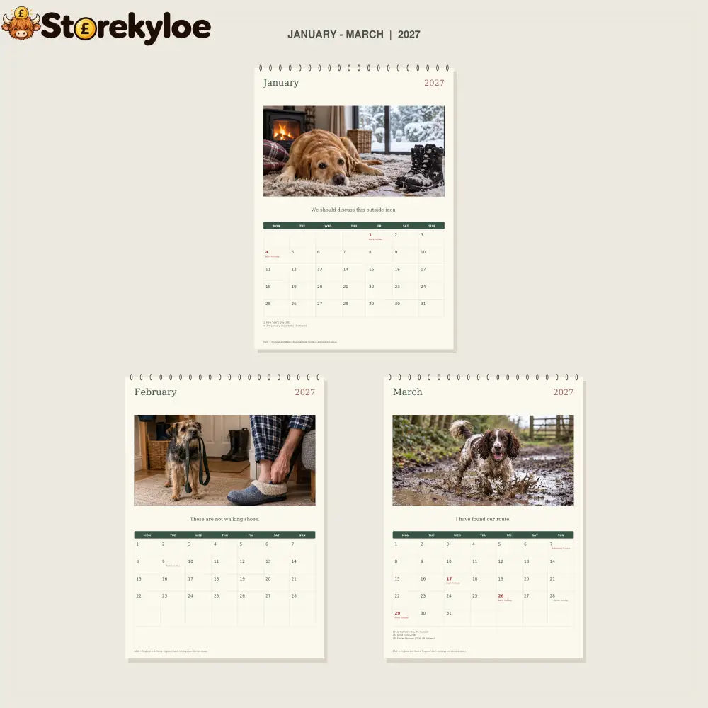 🔥The Dog Has Other Plans - 2027 A4 Wall Calendar