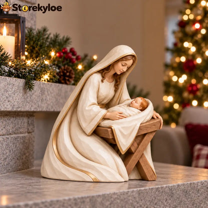 The First Christmas, Ivory & Gold Holy Family Nativity Set - Mary