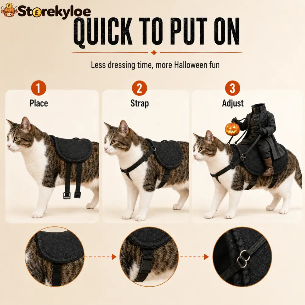 😺The Headless Horseman Rider™ Pet Costume🎃