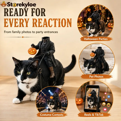 😺The Headless Horseman Rider™ Pet Costume🎃