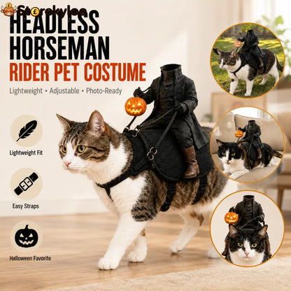 😺The Headless Horseman Rider™ Pet Costume🎃