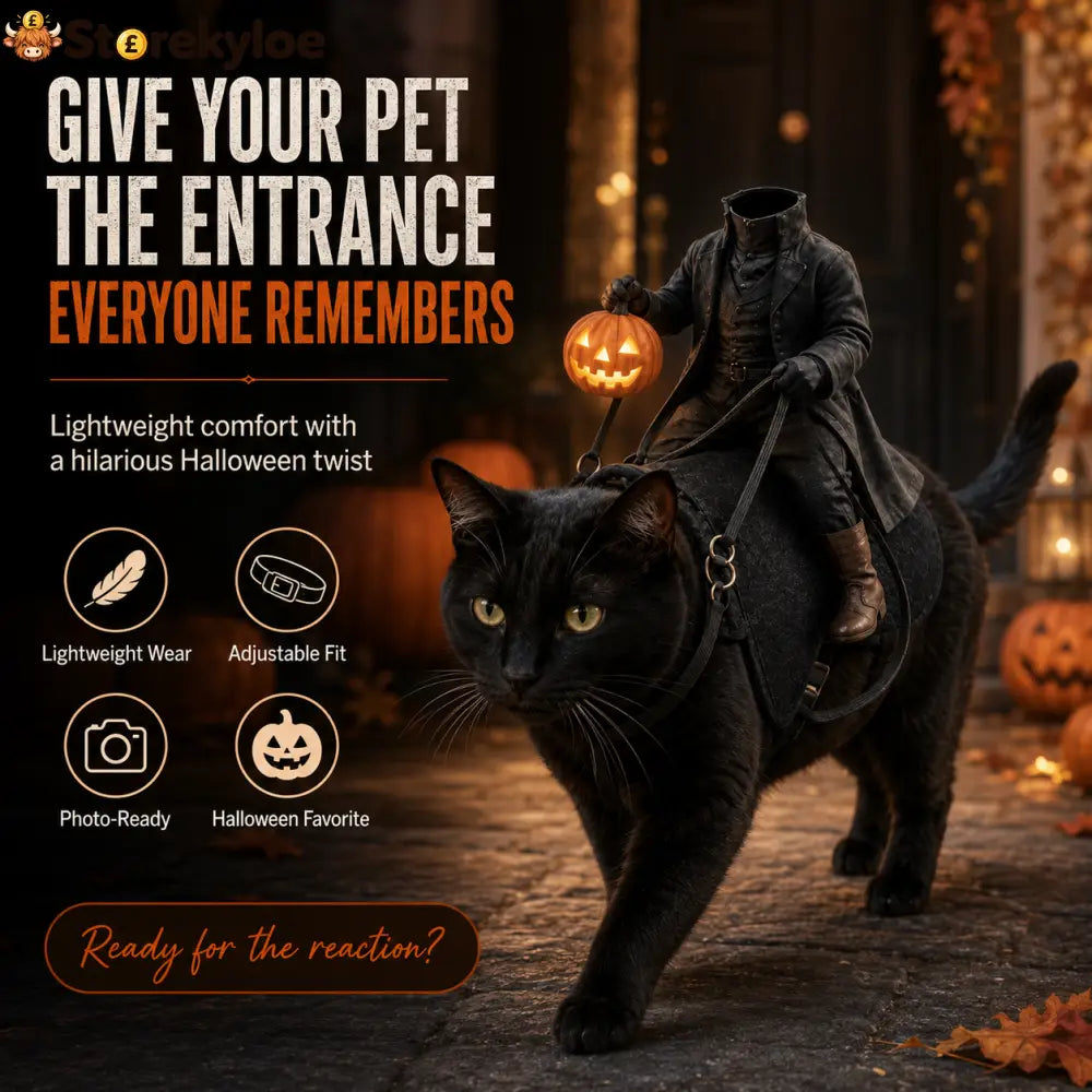 😺The Headless Horseman Rider™ Pet Costume🎃