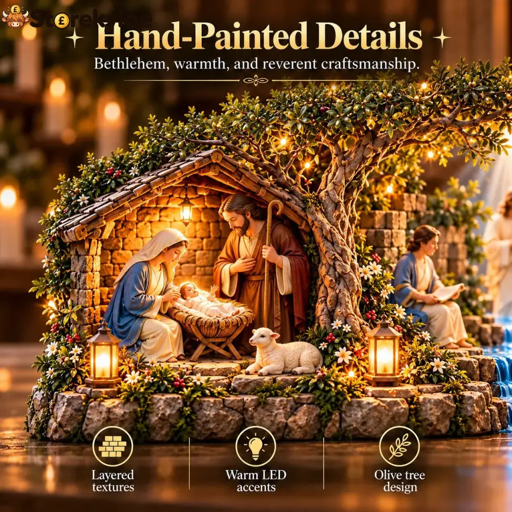 🎁The Journey of Jesus™ – Lighted 3D Biblical Story Centerpiece | Six Sacred Moments of Faith