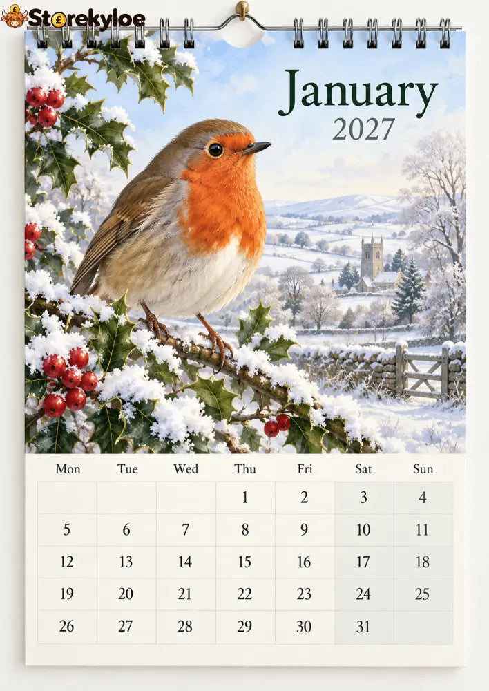 🐦 The Wild Britain 2027 Wall Calendar A Gentle Year Through Britain’s Wildlife & Countryside