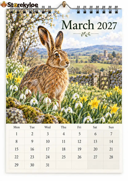 🐦 The Wild Britain 2027 Wall Calendar A Gentle Year Through Britain’s Wildlife & Countryside