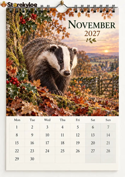 🐦 The Wild Britain 2027 Wall Calendar A Gentle Year Through Britain’s Wildlife & Countryside