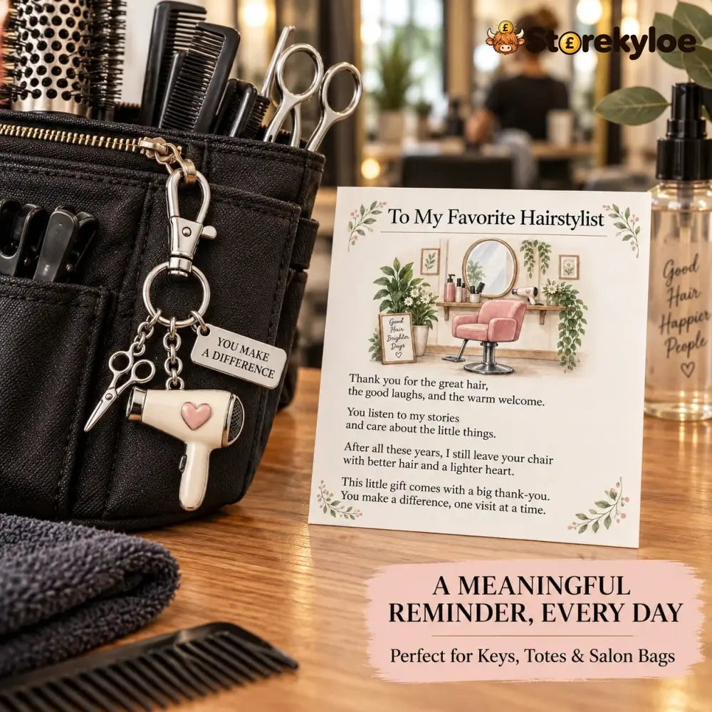 ✨ The ’You Make a Difference’ Appreciation Gift Set – Keychain & Greeting Card ✨