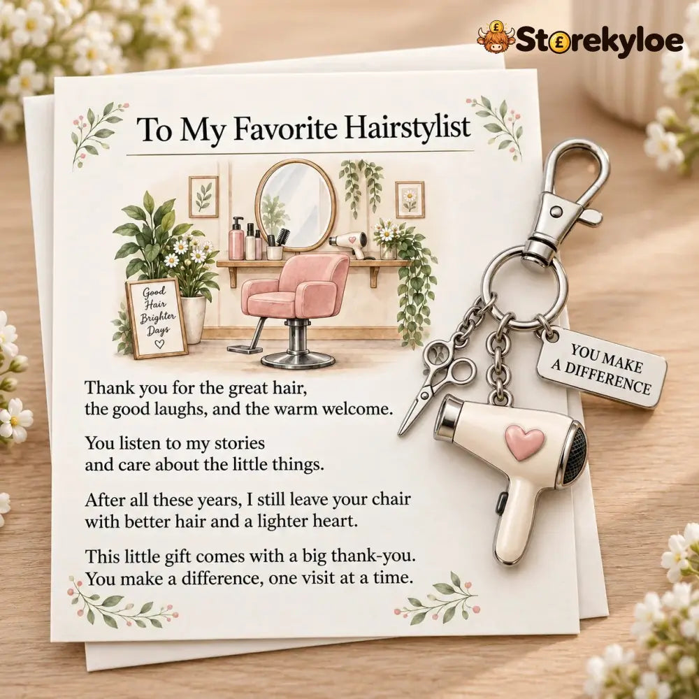 ✨ The ’You Make a Difference’ Appreciation Gift Set – Keychain & Greeting Card ✨