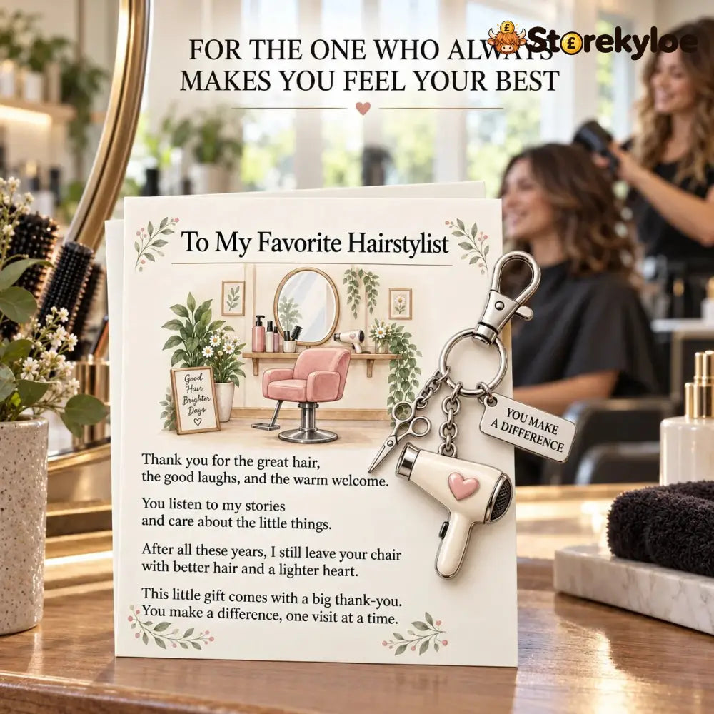 ✨ The ’You Make a Difference’ Appreciation Gift Set – Keychain & Greeting Card ✨