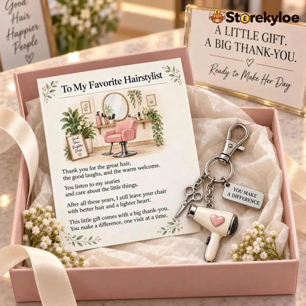 ✨ The ’You Make a Difference’ Appreciation Gift Set – Keychain & Greeting Card ✨