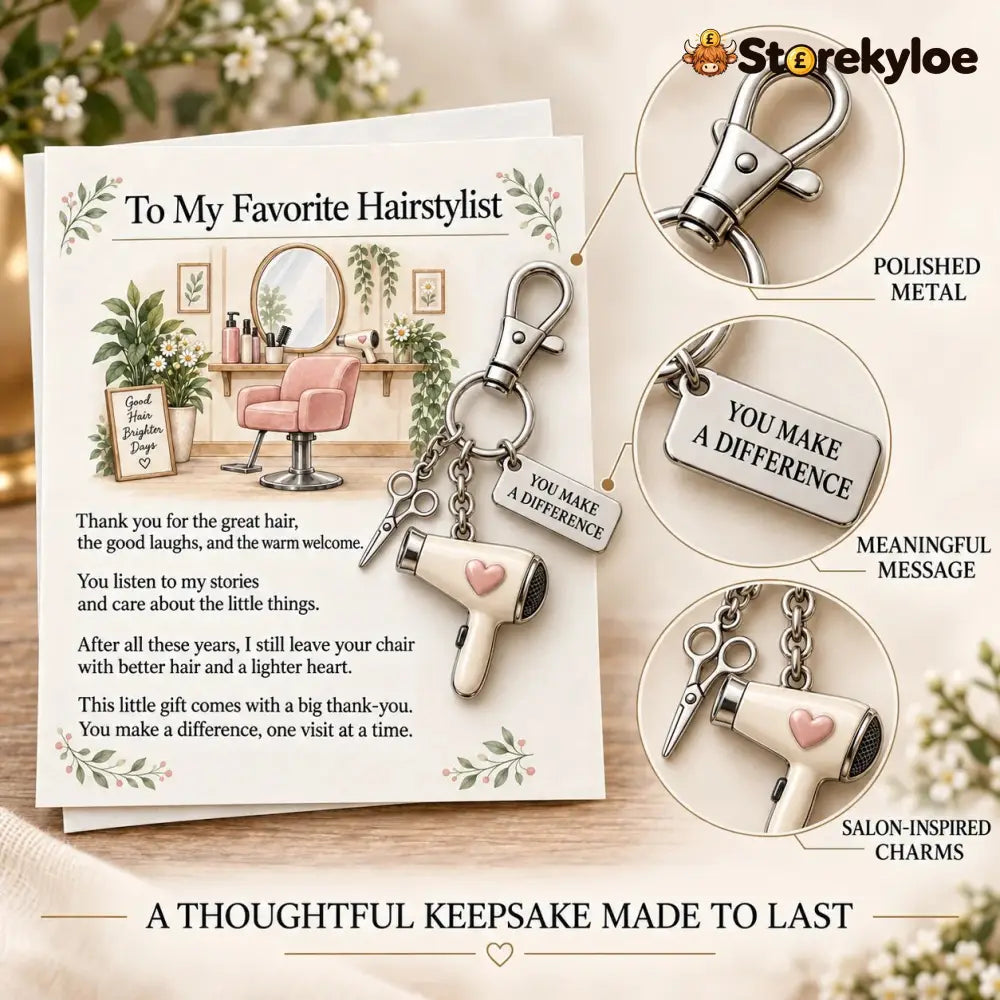 ✨ The ’You Make a Difference’ Appreciation Gift Set – Keychain & Greeting Card ✨