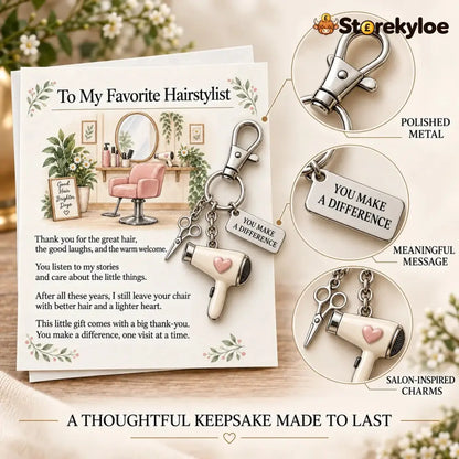 ✨ The ’You Make a Difference’ Appreciation Gift Set – Keychain & Greeting Card ✨