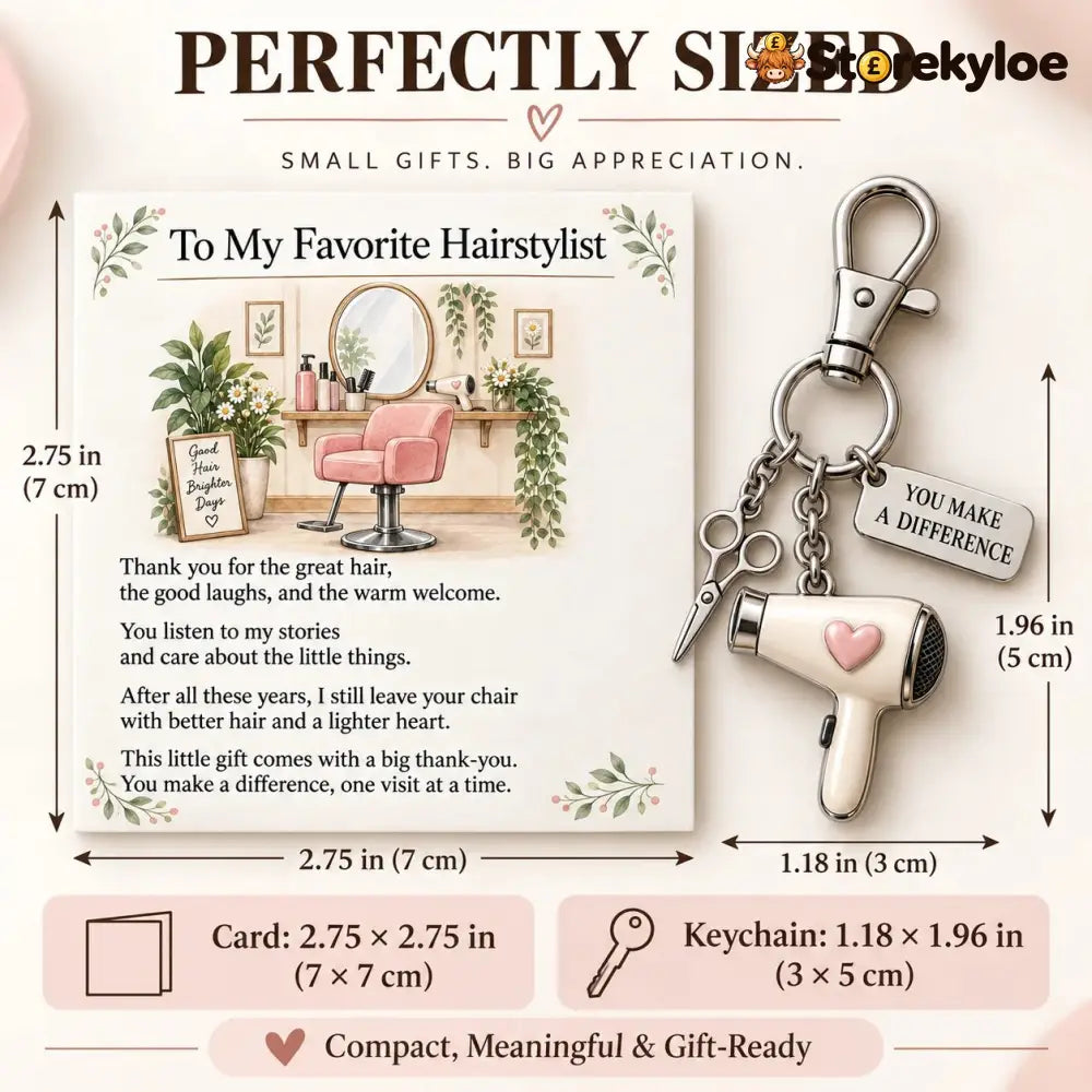 ✨ The ’You Make a Difference’ Appreciation Gift Set – Keychain & Greeting Card ✨