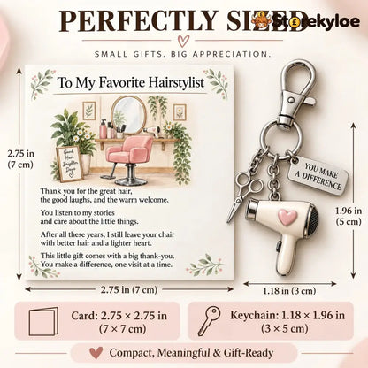 ✨ The ’You Make a Difference’ Appreciation Gift Set – Keychain & Greeting Card ✨