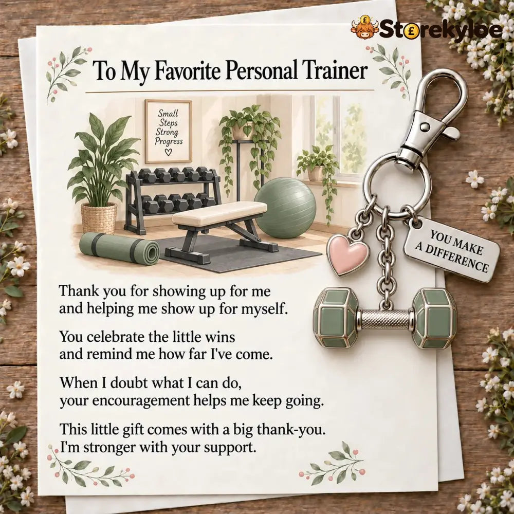 ✨ The ’You Make a Difference’ Appreciation Gift Set – Keychain & Greeting Card ✨ - 🏋️♀️ Personal Trainer / Buy 1