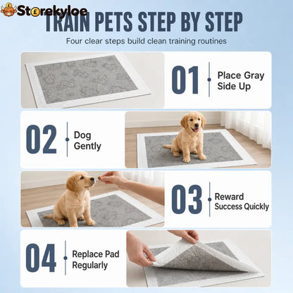 🐾🖤 Thickened Charcoal Pet Pee Pads – Fast Absorbing & Odor-Control Design - Pets