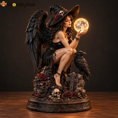 🖤🥀 Till Death Do Us Part – Gothic Witch & Skeleton Lovers Statue - 🌙Moonlight Guardian