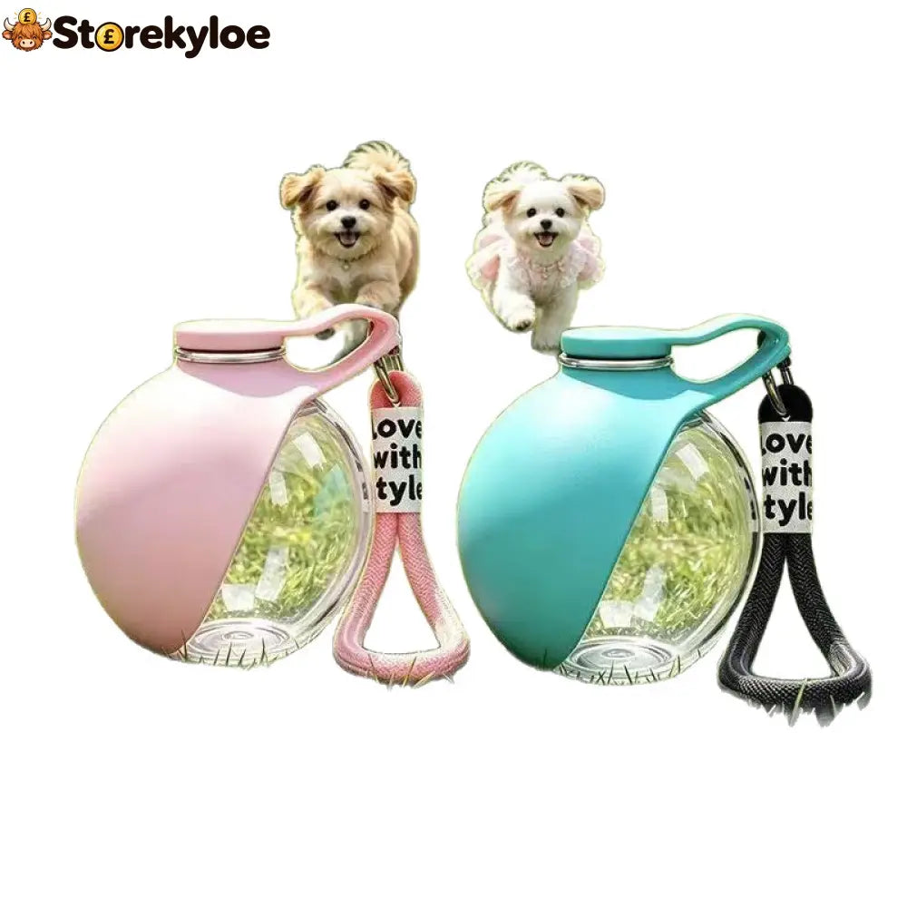 ⏳Time-Limited Special⏰2-in-1 Portable Dog Water Bottle for Small Dogs - Leak-Proof & Compact - Blue + Pink - Clothing &