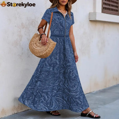 🌟 Timeless Paisley Print Maxi Dress: Effortless Elegance for Every Occasion