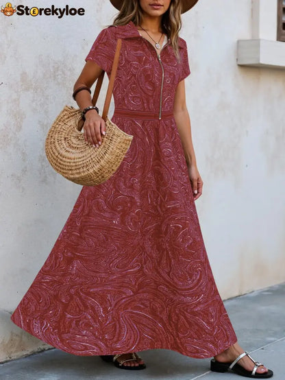 🌟 Timeless Paisley Print Maxi Dress: Effortless Elegance for Every Occasion