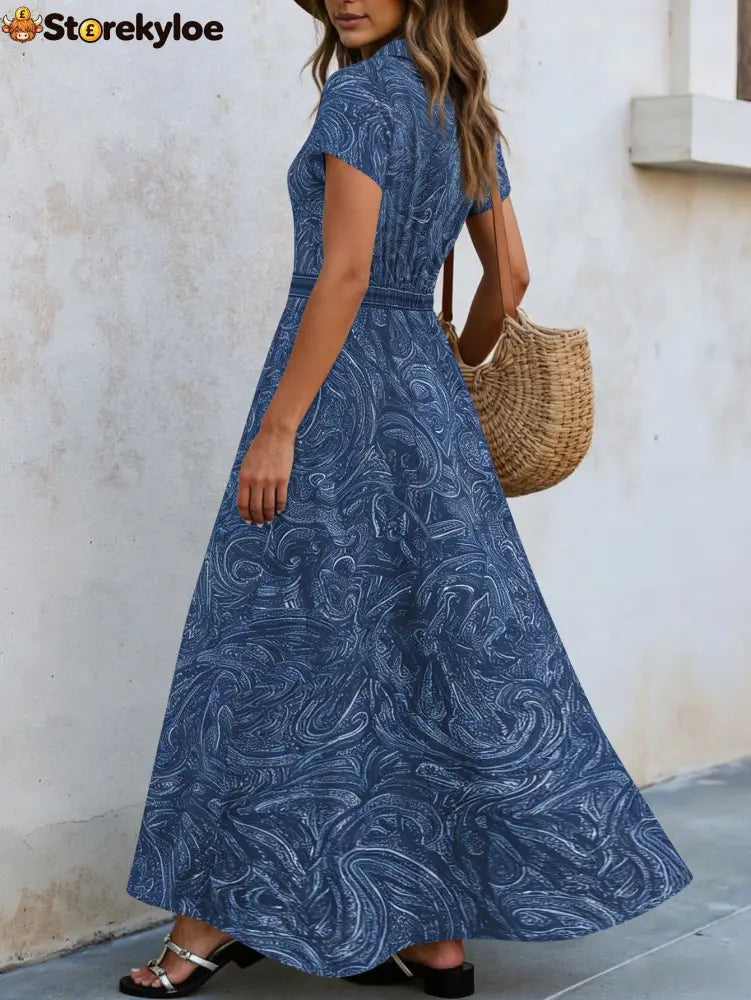 🌟 Timeless Paisley Print Maxi Dress: Effortless Elegance for Every Occasion