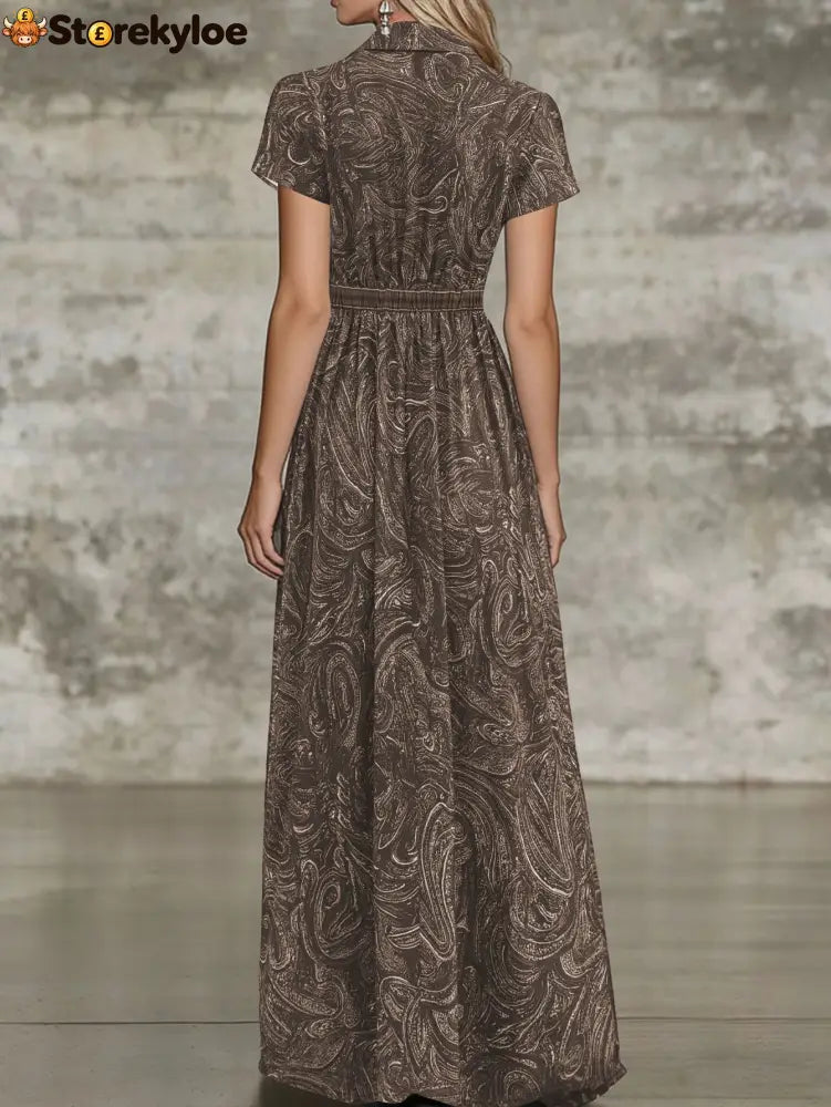 🌟 Timeless Paisley Print Maxi Dress: Effortless Elegance for Every Occasion