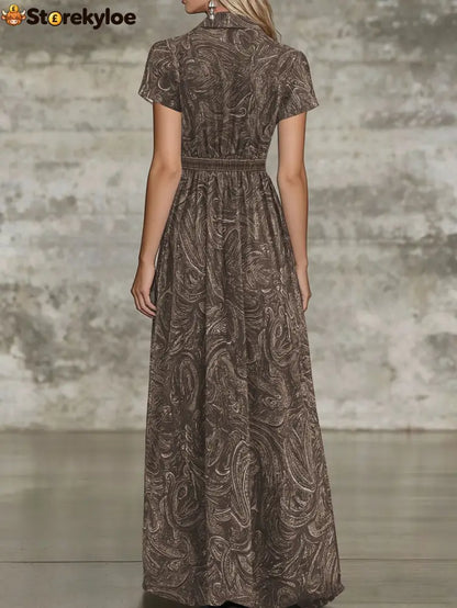 🌟 Timeless Paisley Print Maxi Dress: Effortless Elegance for Every Occasion