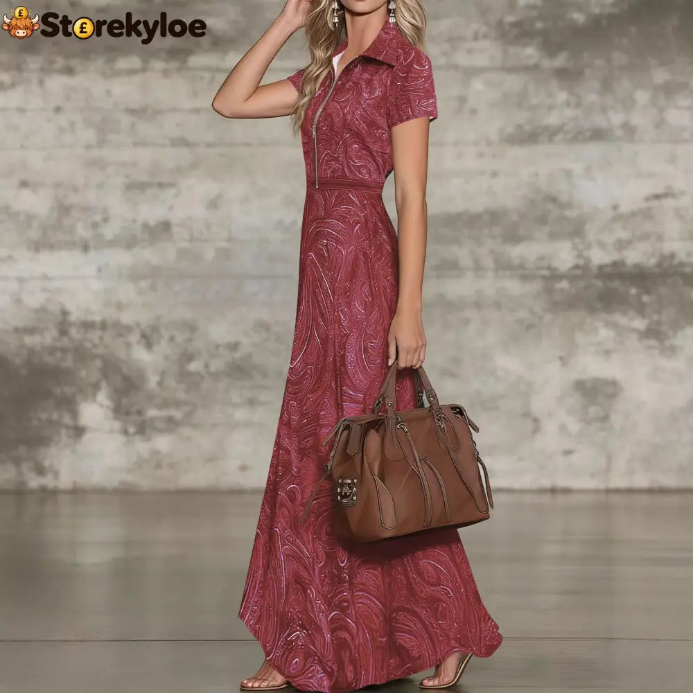 🌟 Timeless Paisley Print Maxi Dress: Effortless Elegance for Every Occasion