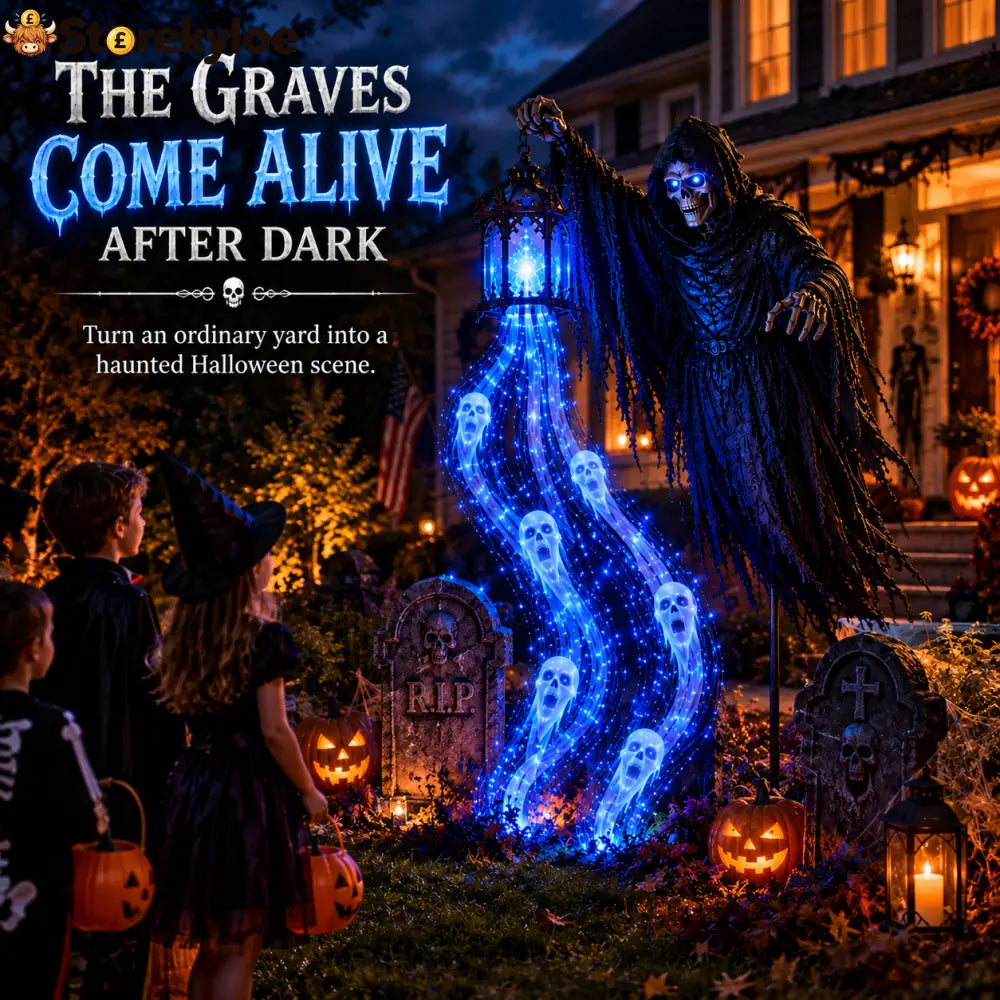 🎁Today 50% OFF🎁💀Halloween Soul Harvester Animated Garden Light