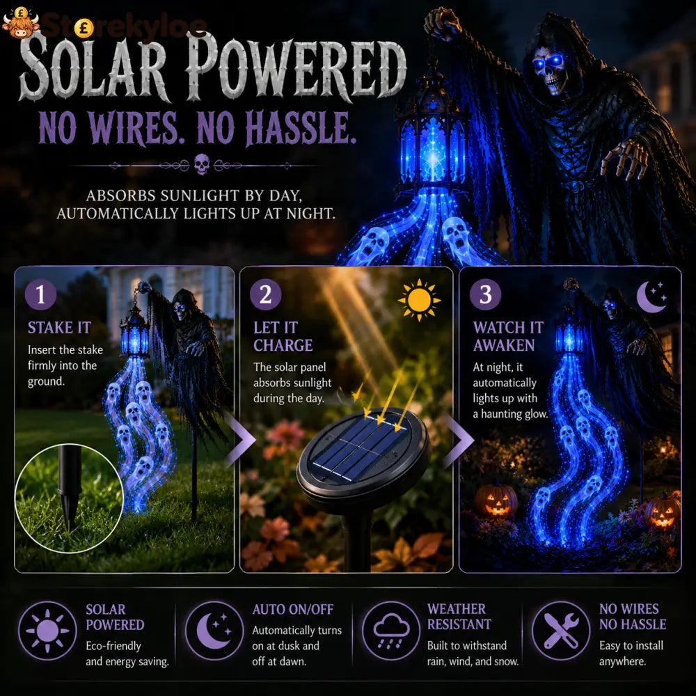 🎁Today 50% OFF🎁💀Halloween Soul Harvester Animated Garden Light