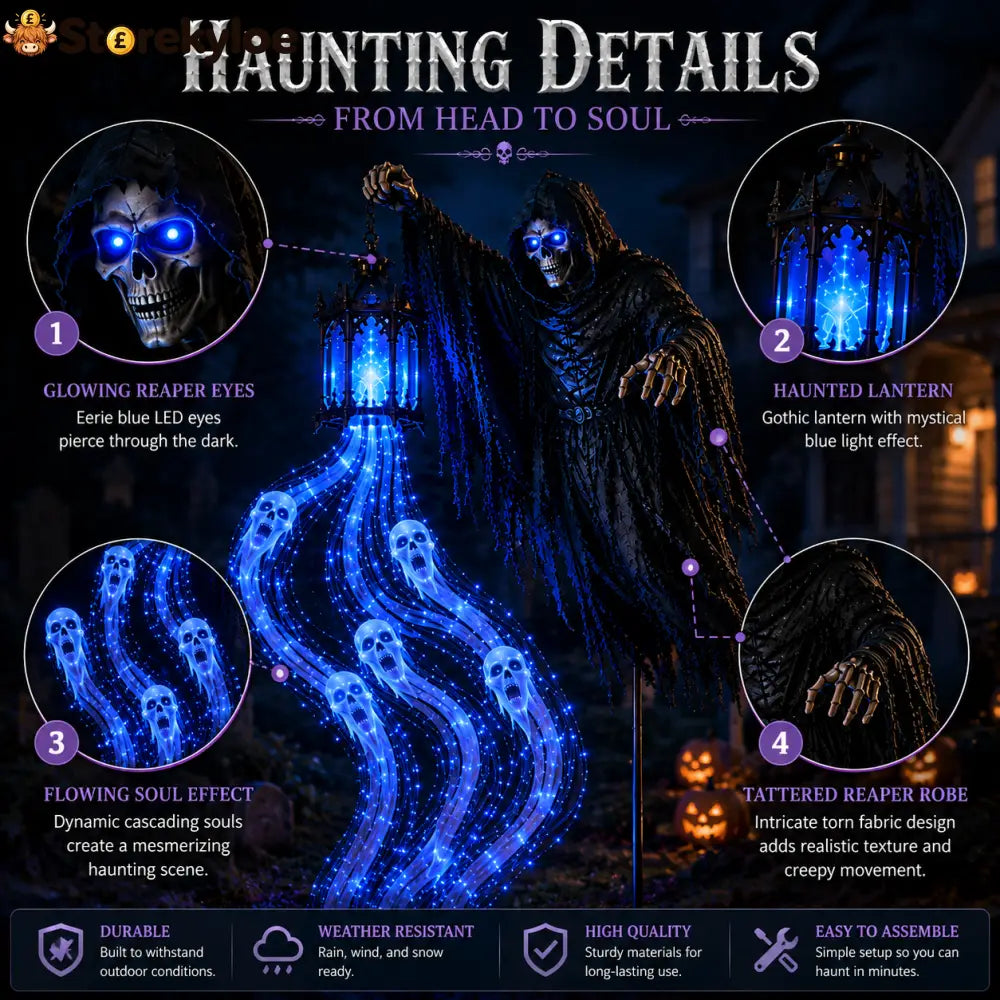 🎁Today 50% OFF🎁💀Halloween Soul Harvester Animated Garden Light