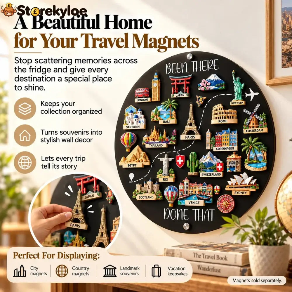 🌎✨travel Magnet Board - 💕every Magnet Has A Story. Every Journey Deserves A Place