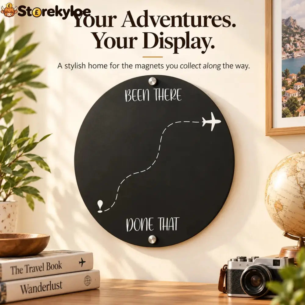 🌎✨Travel Magnet Board - 💕Every Magnet Has a Story. Every Journey Deserves a Place - Circle / 8 inches (20 cm)