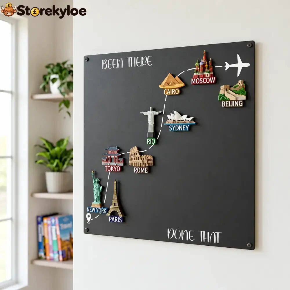 🌎✨travel Magnet Board - 💕every Magnet Has A Story. Every Journey Deserves A Place - Square / 12 inches (30 cm)