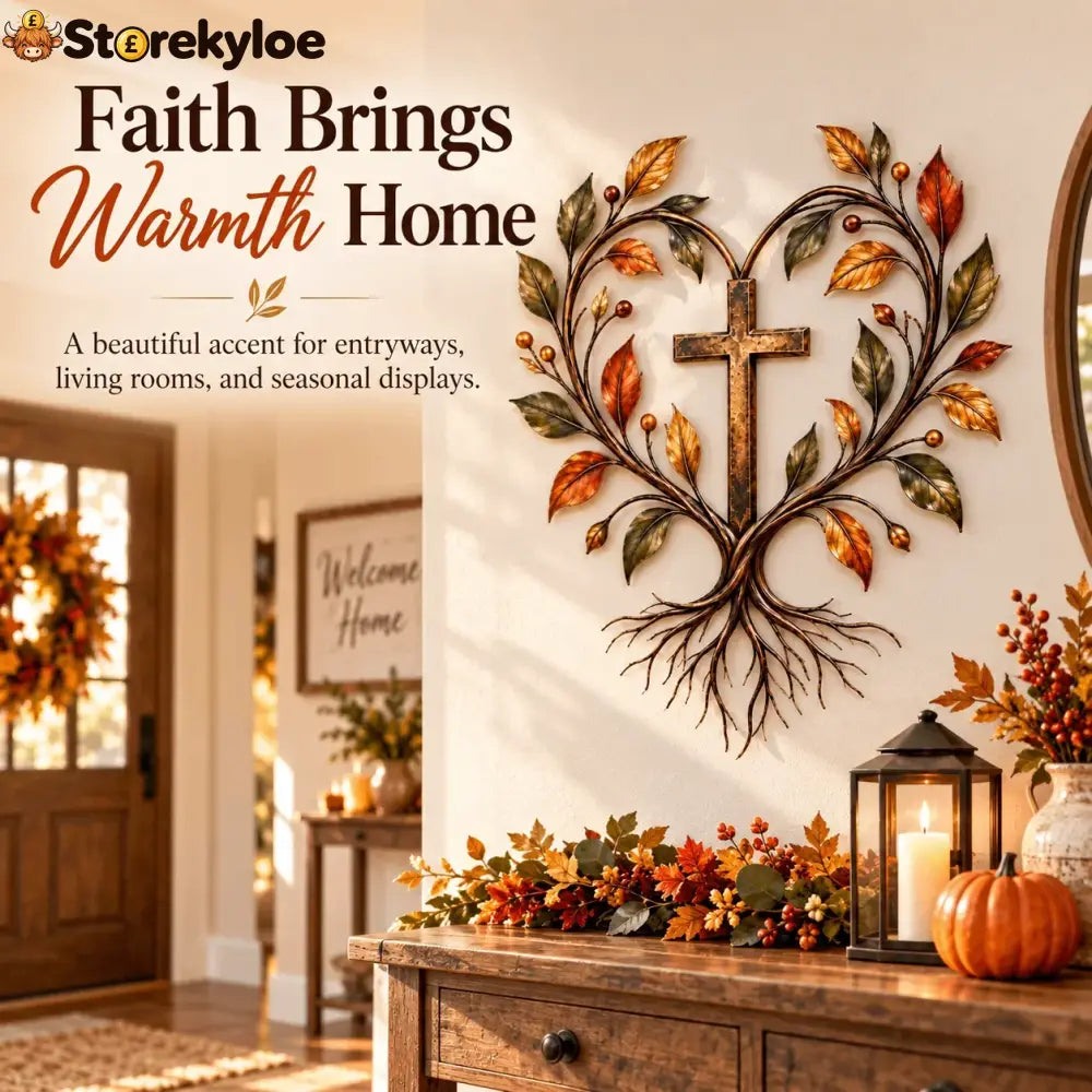 ✝️ Tree of Life Cross Wall Decor | Faith-Inspired Christian Home Decoration