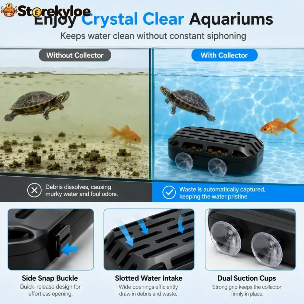 Turtle Tank Poop Collector & Aquarium Waste Cleaner