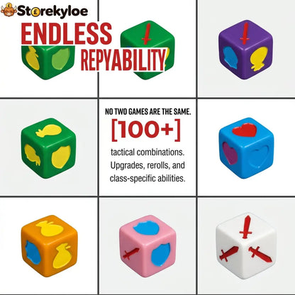 🎲Ultimate Dice Fights Bundle: 2-Player Engine Builder Board Game (Dice Fights + Heal or Steal Set + Playmat)